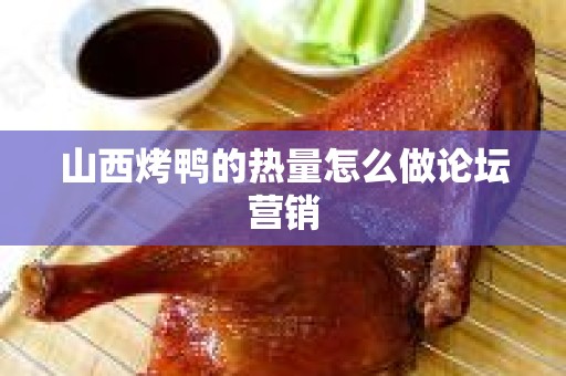 山西烤鸭的热量怎么做论坛营销
