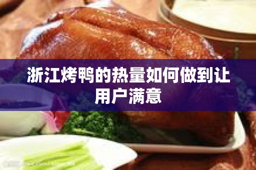 浙江烤鸭的热量如何做到让用户满意