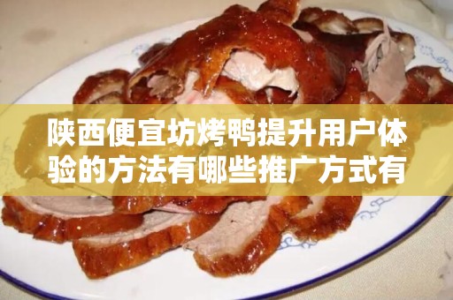 陕西便宜坊烤鸭提升用户体验的方法有哪些推广方式有哪些