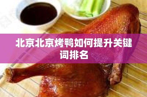 北京北京烤鸭如何提升关键词排名