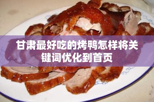甘肃最好吃的烤鸭怎样将关键词优化到首页