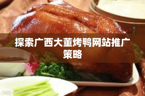 探索广西大董烤鸭网站推广策略