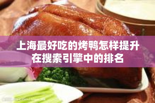 上海最好吃的烤鸭怎样提升在搜索引擎中的排名
