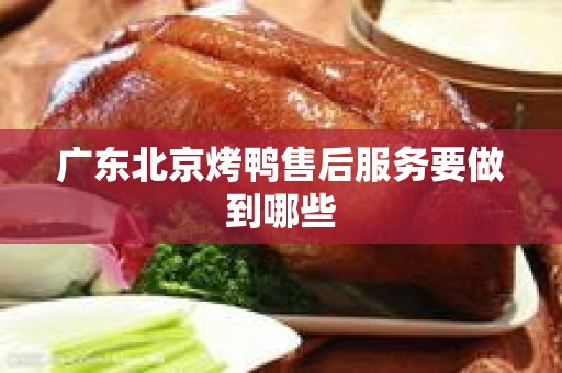 广东北京烤鸭售后服务要做到哪些