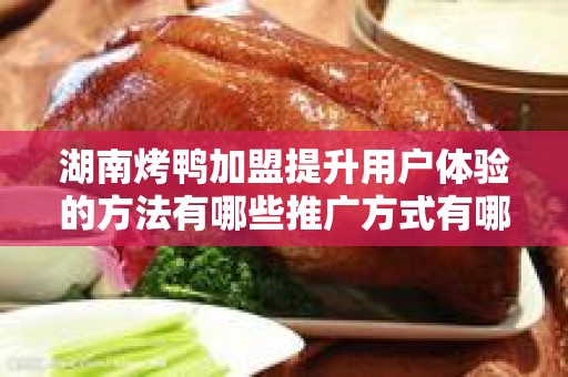 湖南烤鸭加盟提升用户体验的方法有哪些推广方式有哪些