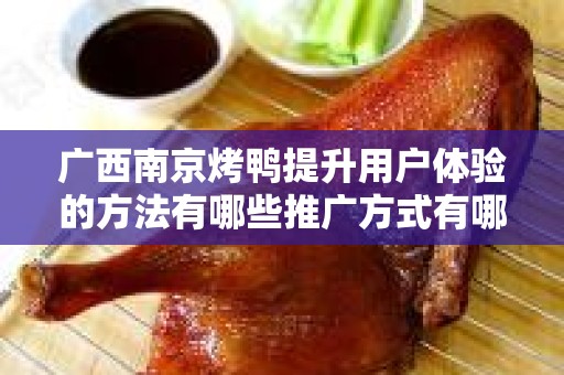 广西南京烤鸭提升用户体验的方法有哪些推广方式有哪些
