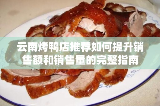 云南烤鸭店推荐如何提升销售额和销售量的完整指南