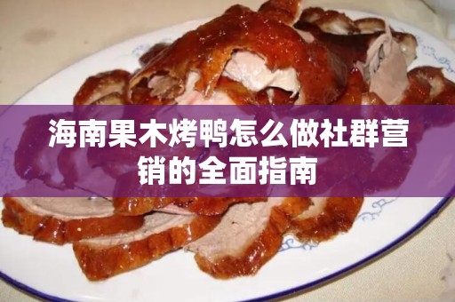 海南果木烤鸭怎么做社群营销的全面指南