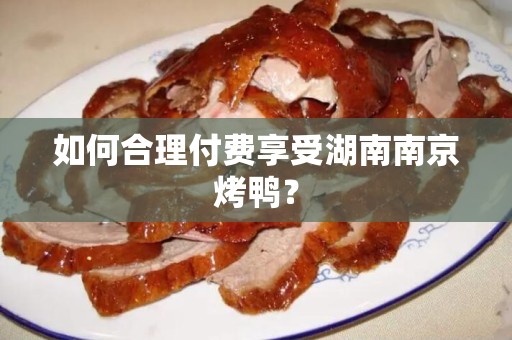 如何合理付费享受湖南南京烤鸭？