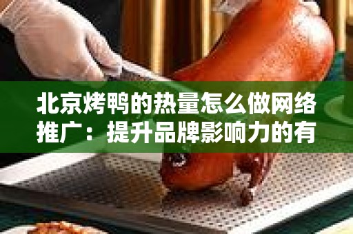 北京烤鸭的热量怎么做网络推广：提升品牌影响力的有效策略