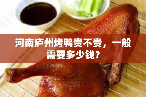 河南庐州烤鸭贵不贵，一般需要多少钱？