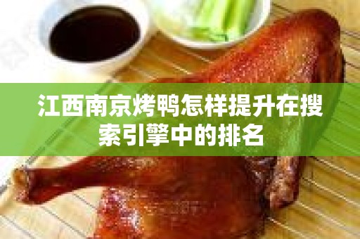 江西南京烤鸭怎样提升在搜索引擎中的排名