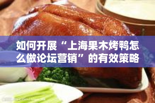 如何开展“上海果木烤鸭怎么做论坛营销”的有效策略