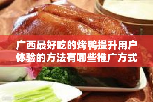 广西最好吃的烤鸭提升用户体验的方法有哪些推广方式有哪些