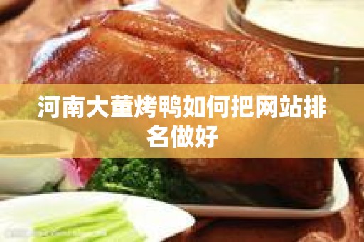 河南大董烤鸭如何把网站排名做好