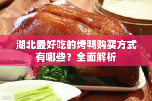 湖北最好吃的烤鸭购买方式有哪些？全面解析
