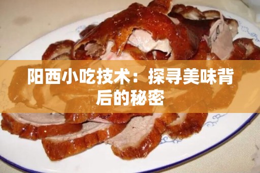 阳西小吃技术：探寻美味背后的秘密