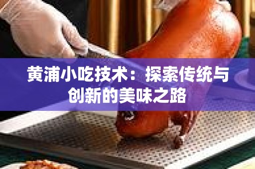 黄浦小吃技术：探索传统与创新的美味之路