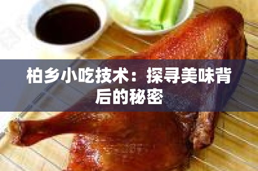 柏乡小吃技术：探寻美味背后的秘密