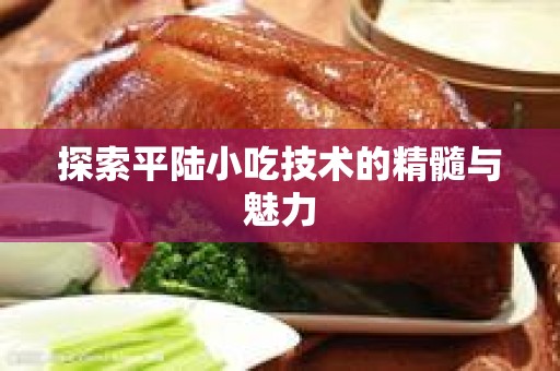 探索平陆小吃技术的精髓与魅力