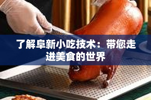 了解阜新小吃技术：带您走进美食的世界
