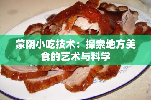 蒙阴小吃技术：探索地方美食的艺术与科学