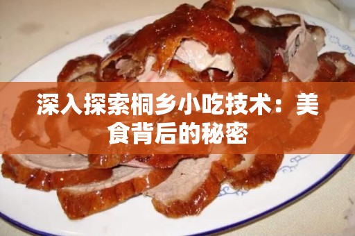 深入探索桐乡小吃技术：美食背后的秘密
