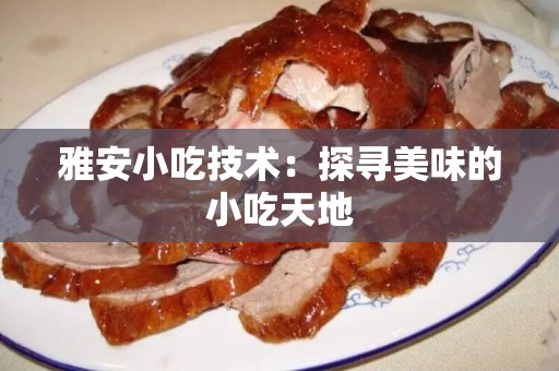 雅安小吃技术：探寻美味的小吃天地