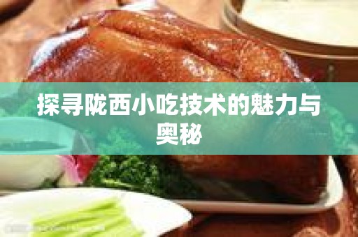 探寻陇西小吃技术的魅力与奥秘