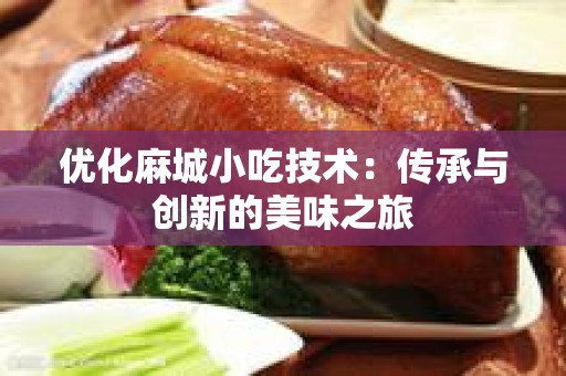 优化麻城小吃技术：传承与创新的美味之旅