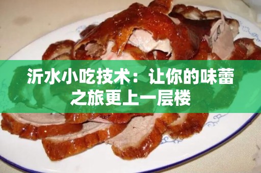 沂水小吃技术：让你的味蕾之旅更上一层楼