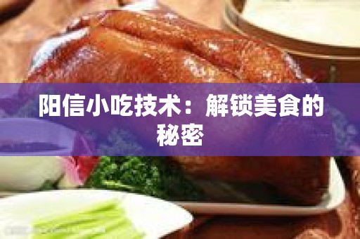 阳信小吃技术：解锁美食的秘密